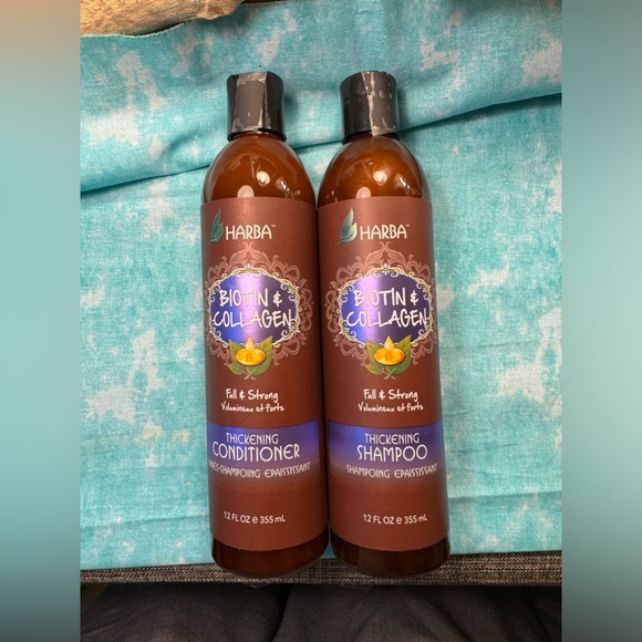 495-HTT Harba Biotin & Collagen Thickening Shampoo And Conditioner 12 FL OZ New - Picture 1 of 5
